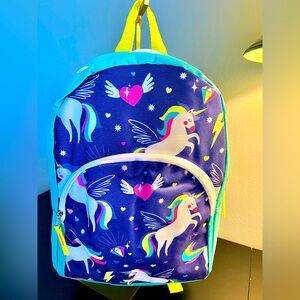 Child’s Unicorn Backpack lightweight polyester/canvas New in pkg
